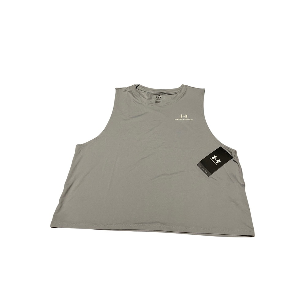 Under Armour Womens Vanish Energy Crop Tank Grey 1383654 RUSH Loose Fit Large